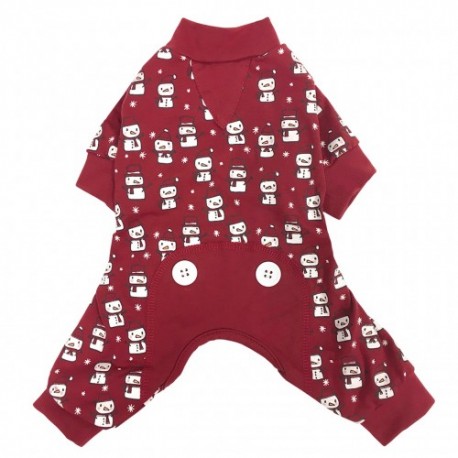 Pigiama DOG SNOWMAN PRINT PJ-RED
