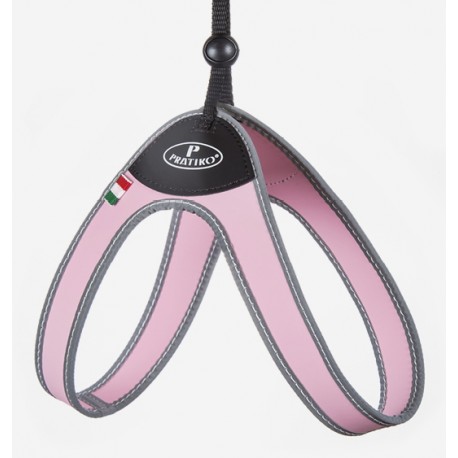 Pettorina Basic Laccio Rosa bordo Reflex