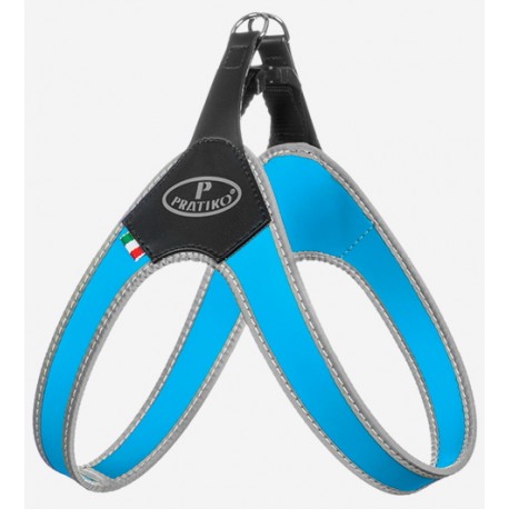 Pettorina Basic Clip Azzurro bordo reflex