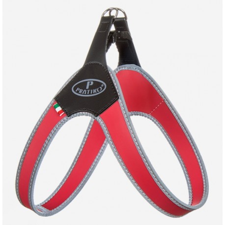 Pettorina Basic Clip Rosso bordo reflex