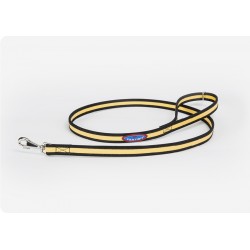 Guinzaglio giallo bordato di fettuccia