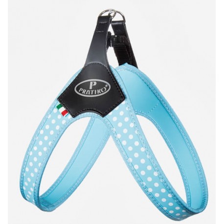 Pettorina Fashion azzurro a pois