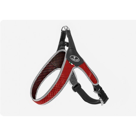 Pettorina Rete Doppio Clip Rosso