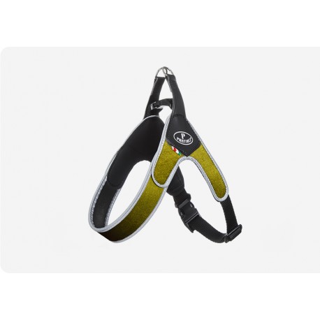 Pettorina Easy Way Regolabile Velluto Verde Bordo reflex