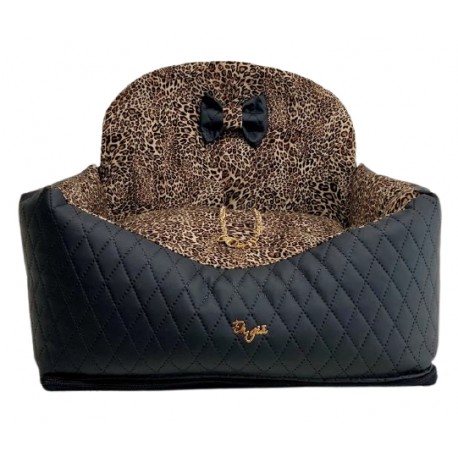 Car Bed Half Square black Half cotton leo