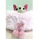 Wool & long fur sleeping bag pom pom