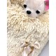 Precius Wool&Long Fur Sleeping Bed pom pom Avorio