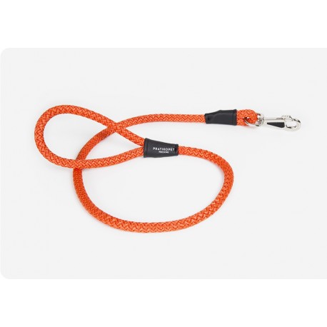 Guinzaglio Tubolare Corda Arancio + Anello