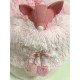 Precius Wool&Long Fur Sleeping Bed pom pom Rosa