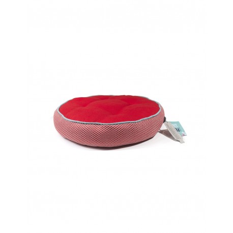 Cuscino tondo wwf in plastica riciclata rosso