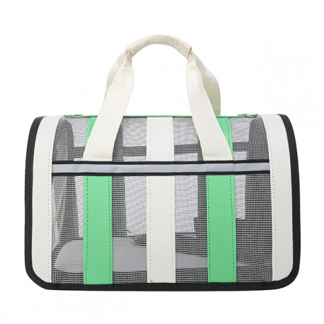 Borsa Trasportino Semirigida Stripes Verde
