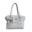 Holiday Zip Bag Lace White