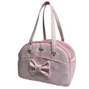 Traveller Bag Baby Pink With lace application