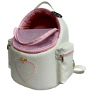 Back/Front /Car EggPack + Pockets Crocco White+Pink