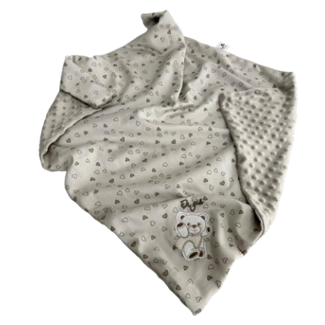 Bubbles Blankets Hearts Taupe