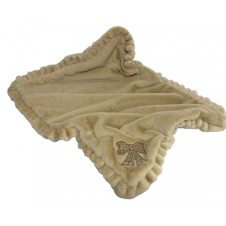 Blankets+rouches Crema+ Gold Knot