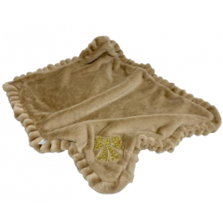 Blankets+rouches Camel + Gold Knot