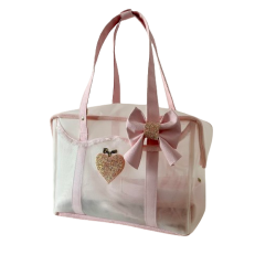 Holiday Zip Bag Baby Pink + Heart