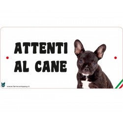 Cartello Attenti Al Cane In Forex - Bulldog Francese 2