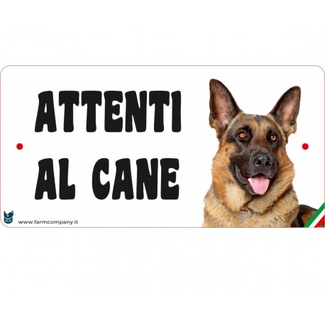 Cartello Attenti Al Cane In Forex - Pastore Tedesco