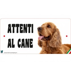 Cartello Attenti Al Cane In Forex - Cocker Spaniel