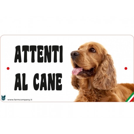 Cartello Attenti Al Cane In Forex - Cocker Spaniel