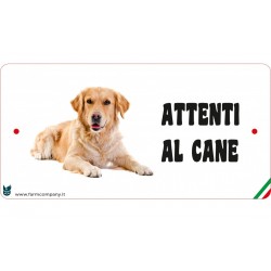 Cartello Attenti Al Cane In Forex - Golden Retriever