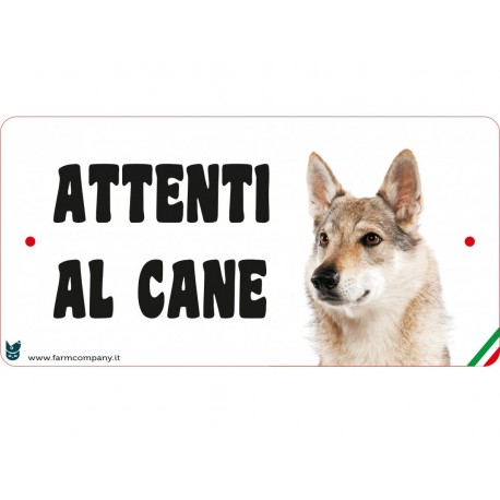 Cartello Attenti Al Cane In Forex - Lupo Cecoslovacco