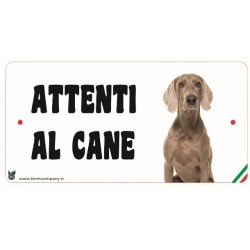 Cartello Attenti Al Cane In Forex - Weimaraner