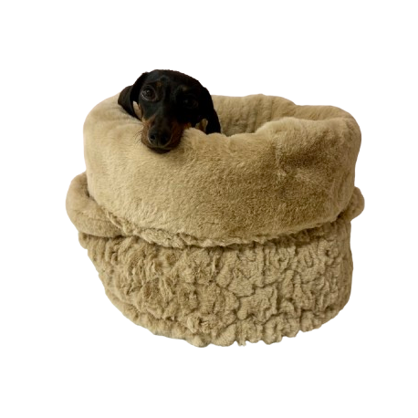 Cuddling sleeping Bed Guendalina + Curly Camel