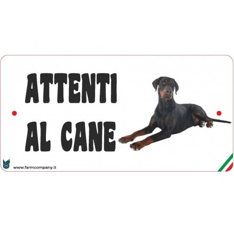 Cartello Attenti Al Cane In Forex - Dobermann