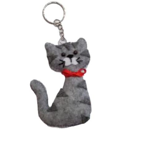 MICHI Portachiavi Gatto Grigio