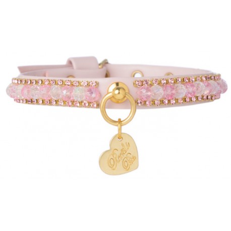 Diamond Beads Collar Pink Dore/Gold