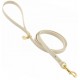 Plain Leash Cream Ecoleather/Gold