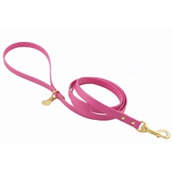 Simple Leash Fucsia Ecoleather/Gold