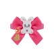 Happy Bunny Bow Collar Fuchsia Ecoleather/Gold