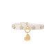 Ivory Stars Studs Collar White Dore Ecoleather/Gold