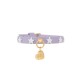 White Stars Studs Collar Glicine Ecoleather/Gold