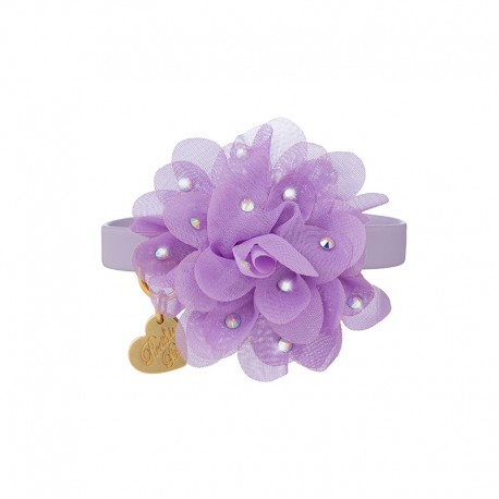 Chic Flower Collar Glicine Ecoleather/Gold