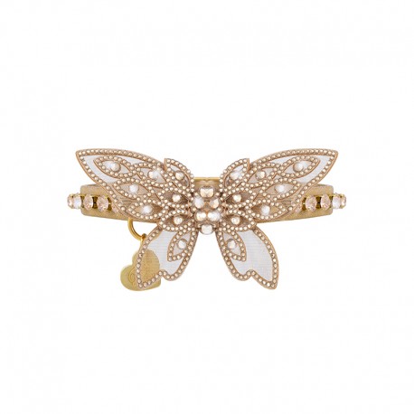 Sparkling Butterfly Collar Oro Polar Suede/Gold