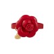 Camelia Collar Red Ecoleather/Gold