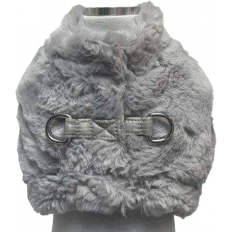 Pettorina Alaska Fur Grigio