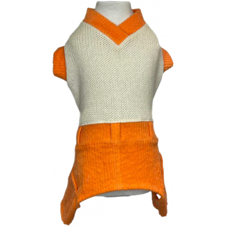 Tutina 4 zampe Varsity Pup Arancio