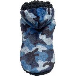 Felpa reversibile Snow Camo Blu