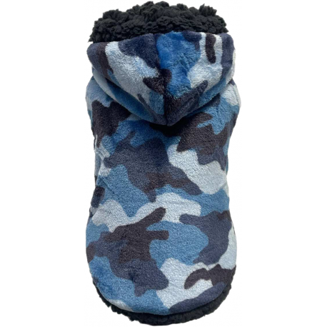 Felpa reversibile Snow Camo Blu