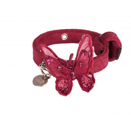 Collare Butterfly in bordeaux