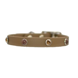 Cabochon Coyote Brown Biothane Collar