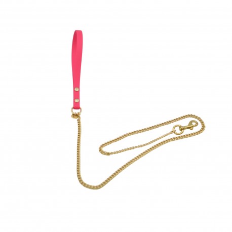 Passion Pink Biothane Chain Lead