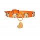 Teddy Studs Collar Orange/Gold