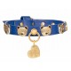 Teddy Studs Collar Cobalt/Gold